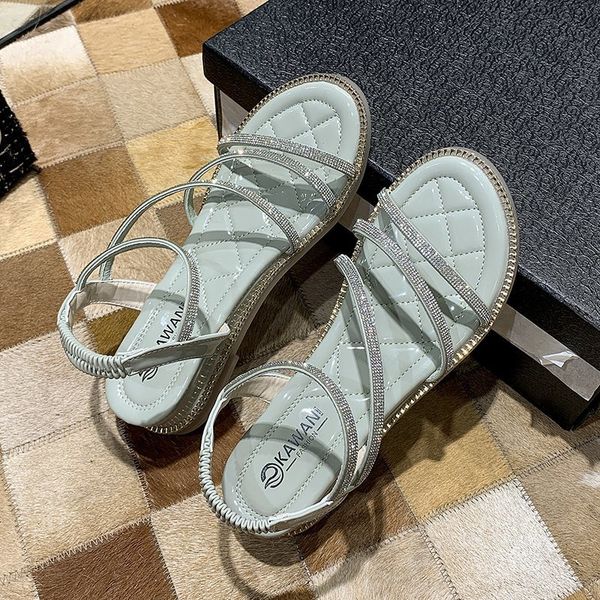 

flat sandal shoe all-match fashion womens shoes 2020 clear heels female sandals flower ladies women's comfort block low, Black