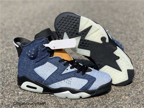 

2020 новых 6 vi синей промытых мужчины баскетбол обуви male 6s спортивного дизайнер кроссовки на открытый воздух тренажеры размера высокого