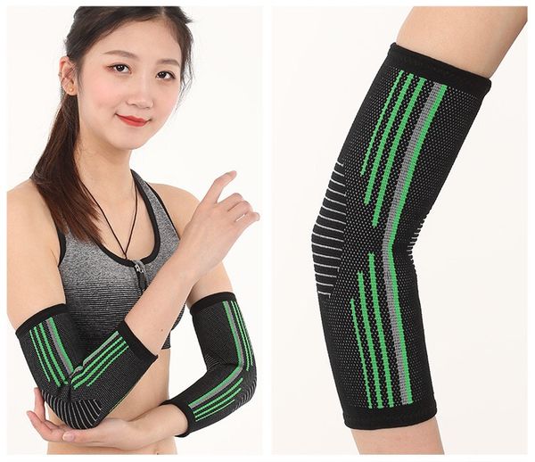 

1 pcs new elastic breathable sport elbow support pads sleeve elbow brace protector for workouts weightlifting pads guard, Black;gray