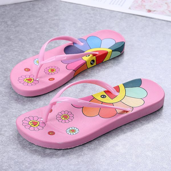 

women flip flops summer women's slippers footwear flower female beach shoes woman ladies comfort slides casual 2020 sun, Black