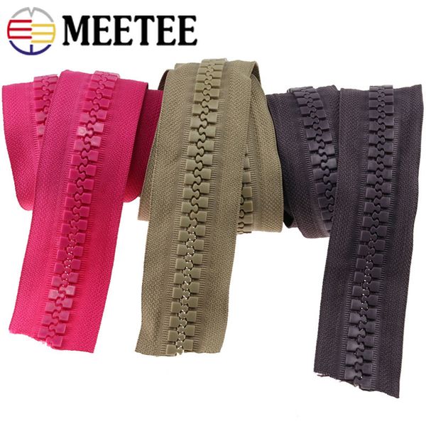

meetee 1/2meters 15#/20# large resin code zipper for down jacket tent outdoor sewing accessories diy garment zip craft za029
