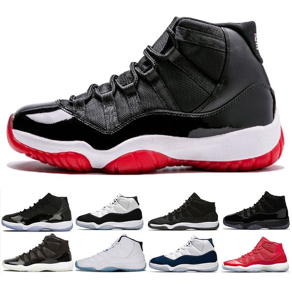 

bred 11 basketball shoes olympic prom night white gym red navy gum concord velvet heiress sneakers men 11s lows xi sports shoes