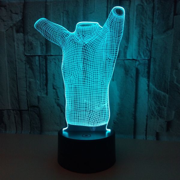 

new pattern clothing model 3d small night-light colorful touch remote control lamp gift atmosphere 3d led small desk lamp