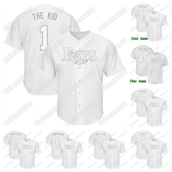 

Willy Adames THE KID 2019 Players Weekend Avisail Garcia UNCLE AVI Austin Meadows MEADS Tommy Pham PHAMTASTIC Kevin Kiermaier Outlaw Jersey