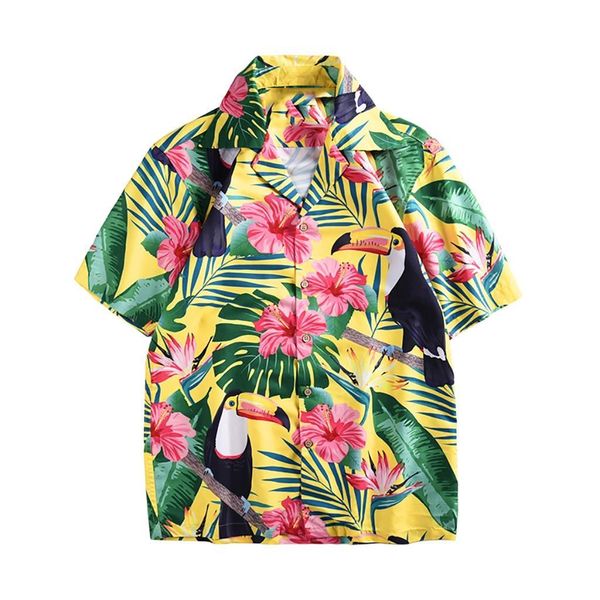 

jaycosin 2019 printed short-sleeved blouse spring and summer fashion beach blouse couple personal dropshiping 19apr23