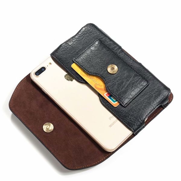 

fitted case for iphone samsung huawei leather case universal case pocket waist for all phone waist bag luxury leather shell bag handbag