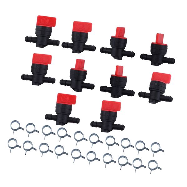 

10 pcs 1/4'' inline fuel shut off valve for briggs & stratton 493960 494768