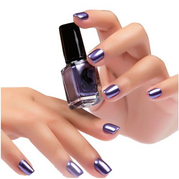 

2019 metal-color nail polish mirror nail polish 8# violet