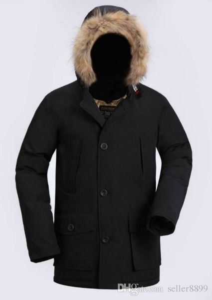 

2018 latest fashion woolrich brand men's arctic anorak down jackets man winter goose down jacket 90% outdoor thick parka coat warm outw, Black