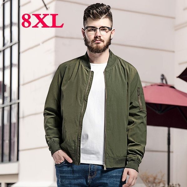 

2020 нового размера большого плюса 8xl 7xl 6xl весна осень мужских курток твердой модный бренд пальто мужской вскользь тонкая куртка мужчина, Black;brown