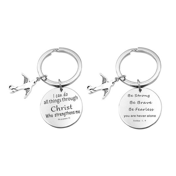 

letters keychain car keyring steel pendant men women statement jewelry gift, Silver