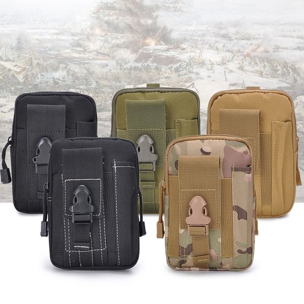 

multifunctional outdoor camouflage tactical utility water-resistant molle bag mobile phone pocket phone pouch belt waist cover