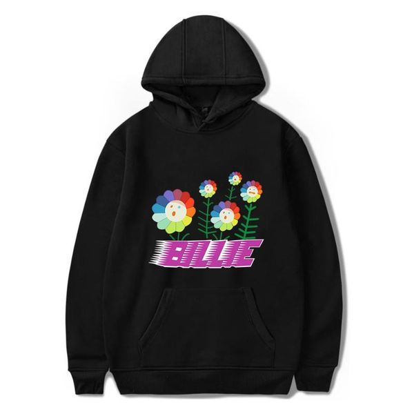 

men women pullover billie eilish hoodie youth printed hooded sweatshirt, Black