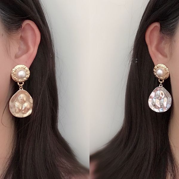 

ce - 96 south korean jewelry earring joker character fashion female temperament of thin face contracted the new, Golden;silver