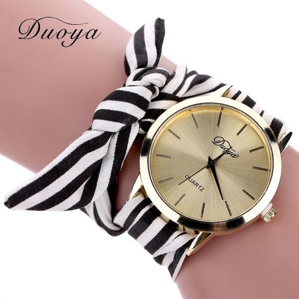 

new fashion women watches stripe floral cloth quartz dial bracelet wristwatch watches relogio feminino clock dropshipping 328, Slivery;brown