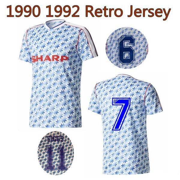 

Manche ter retro occer jer ey 1990 1992 rob on hughe mcclair united away football hirt 90 92 vintage man utd cami eta harpe paul ince, Black;yellow