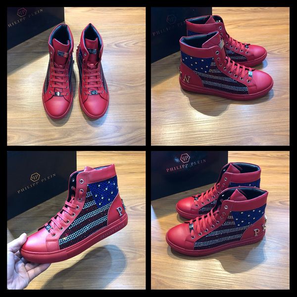 

19ss мужская высокая верхняя холст обувь мужчины 2019 весна осень мода кроссовки шнуровке высокий стиль твердые цвета человек черный обувь a, Black