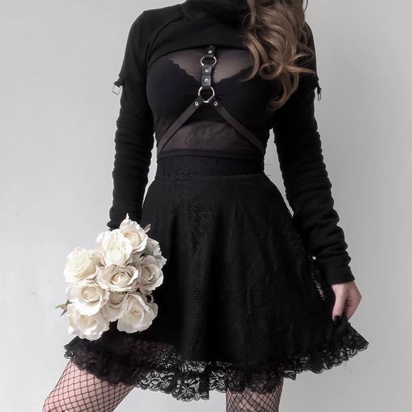 

insgoth women sweatshirt hoodie autumn long sleeve black sweatshirt crop hoodie short pullover jumper female sweatshirt top