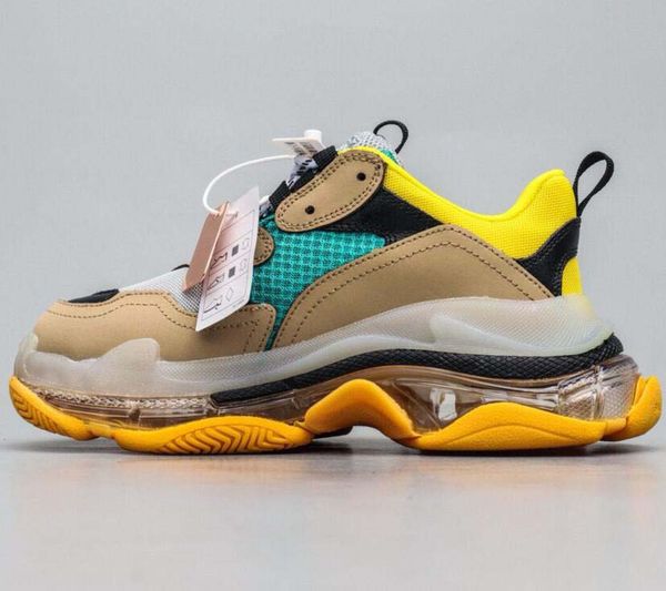 

designer triple s trainers sneakers launches line of elevated sneakers shoes style triple-s men women leather casual shoes zapatos 11 t07, Black