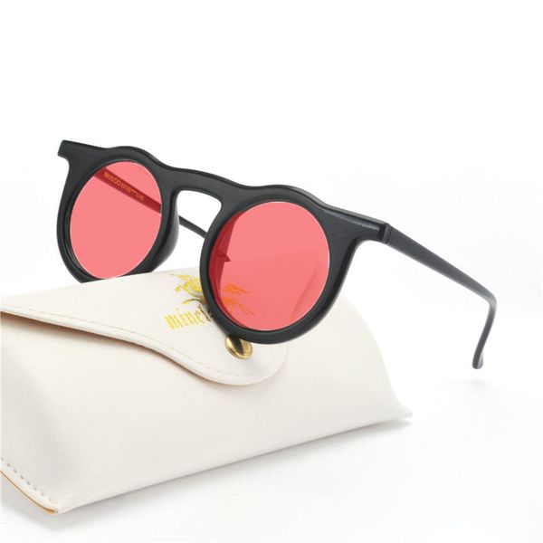 

retro gothic oval sunglasses women's vintage men'sand women res yellow sunglasses hip hop punk with box fml, White;black