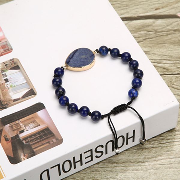 

2019 fashion popular new natural stone ladies bracelet bohemian bracelet female hand-woven multi-color selection, Black