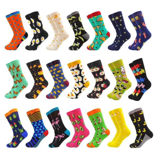 

summer harajuku kawaii cute cotton women socks cartoon korean hip hop happy novelty pink duck dot cookie egg funny casual socks, Black;white