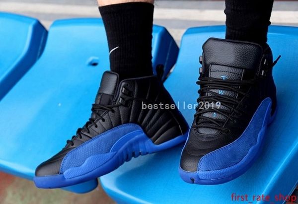 

2020 new arrival 12 game royal real carbon fiber black blue 12s mens basketball shoes 130690-014 designer sneakers des chaussures schuhe