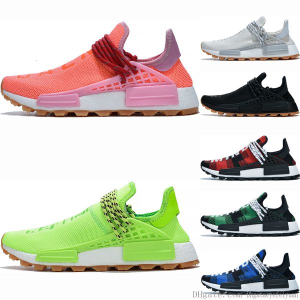 

2019 human race pharrell williams мужчины женщины pink know soul кроссовки дизайнер инфинити породы синий плед сердце ум red sneaker обувь