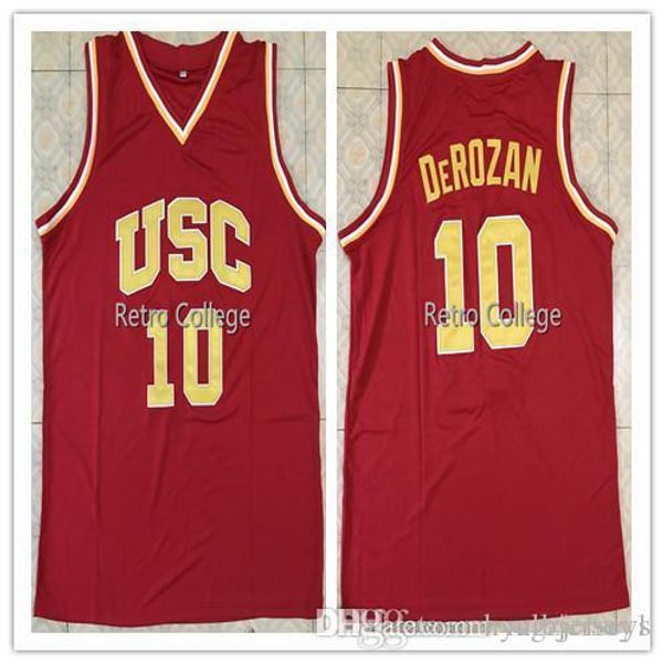 

#demar derozan usc trojans red white jerseys college stitched sewn basketball jersey xs-6xl vest jerseys, Black;blue