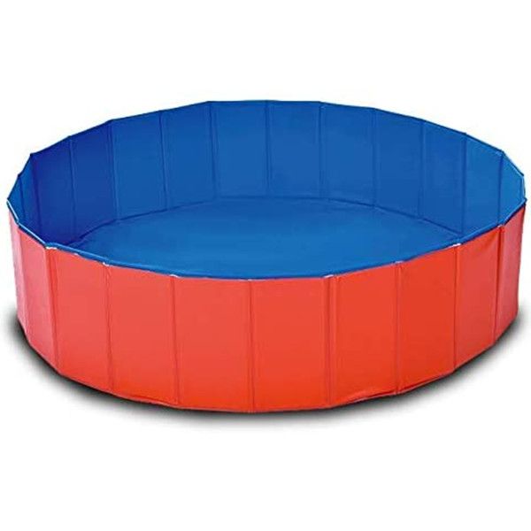 

foldable dog pet bath pool collapsible dog pet pool bathing tub kiddie pool for dogs cats and kids red