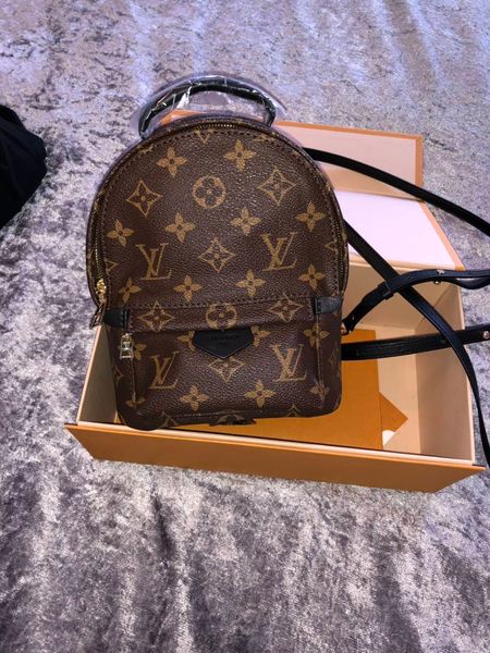 

Hight quality women 039 palm pring mini backpack genuine leather children backpack women printing leather mini backpack 41560 41561