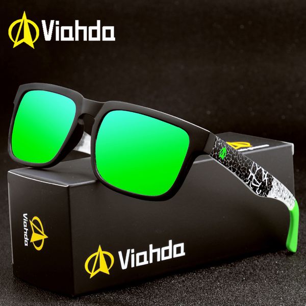 

viahda 2020 new polarized sunglasses men/women polaroid lens brand design sun glasses female y200420, White;black