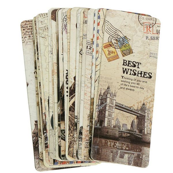 

30pcs vintage france paris eiffel-tower cards different european scenes for party gifts decoration 14*5cm