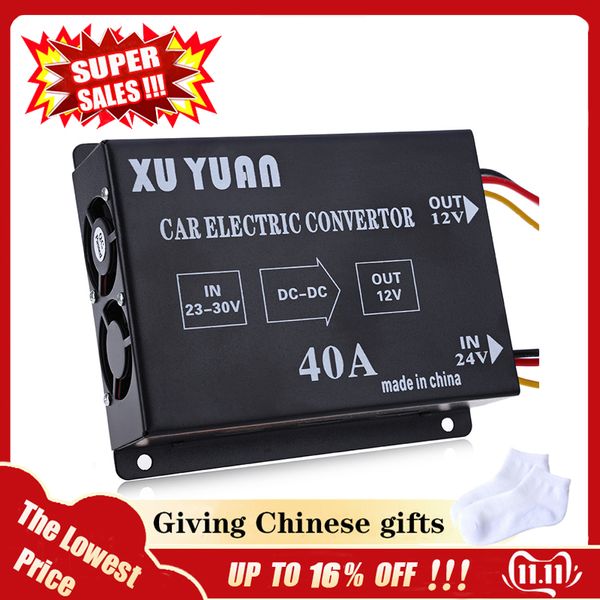 

ollymurs 40a dc 24v to 12v voltage reducer car power supply transformer stabilizer step down electric convertor xl-54