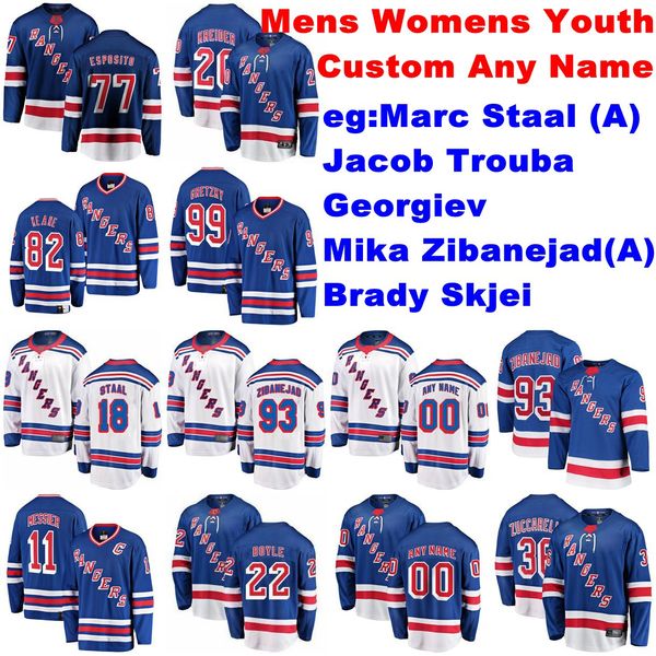 

womens new york rangers jerseys marc staal jersey jacob trouba alexandar georgiev zibanejad skjei ice hockey jerseys customize stitched, Black;red