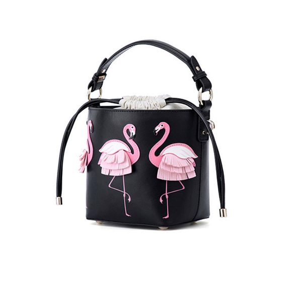 

женская мода flamingo конструктор сумочка симпатичные девушки мини bucket мешок crossbody мешок плеча девушки cute daily party