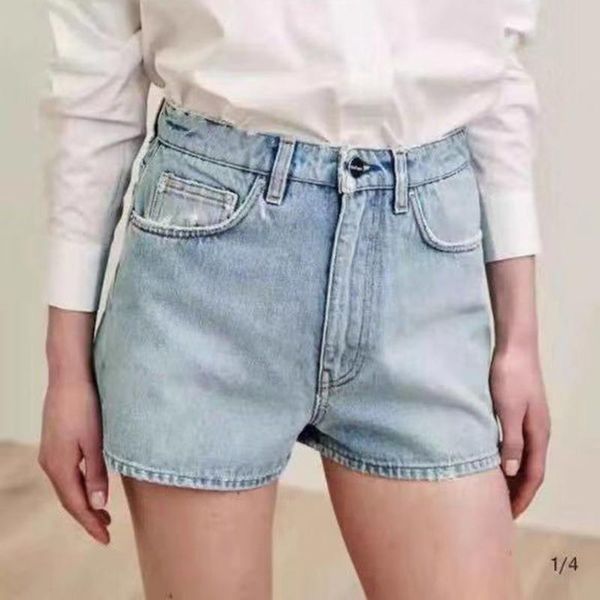 

nordic washed lig blue high waist denim shorts women pants