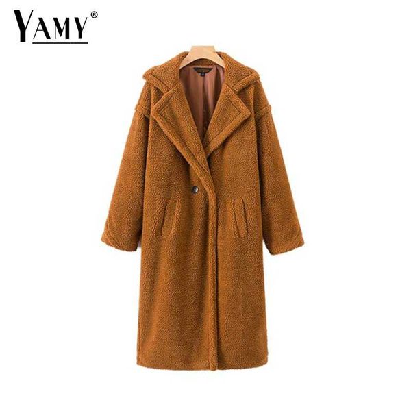 

2018 winter pink faux fur coat women teddy coat plus size women long furry fake fur lady outerwear jacket korean streetwear, Black