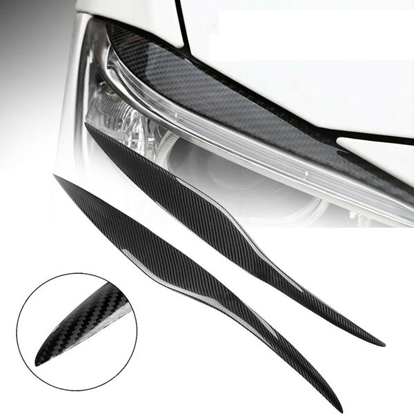 

carbon fiber headlight eyebrows cover trim for fiesta mark vi pre-facelift 2009-2012