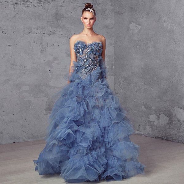 

stylish beaded crystals 2019 african prom dresses sweetheart a line tiers evening dress formal party bridesmaid pageant gowns, Black