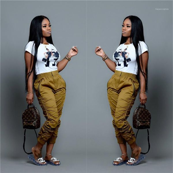 

брюки с застежкой-молнией повседневная женская одежда плиссированные дизайнерские женские брюки-карго тонкий сплошной цвет женские, Black;white