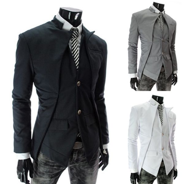 

autumn and winter selling-non-symmetrical suit jacket special offer men's wear selling men's suit, Black