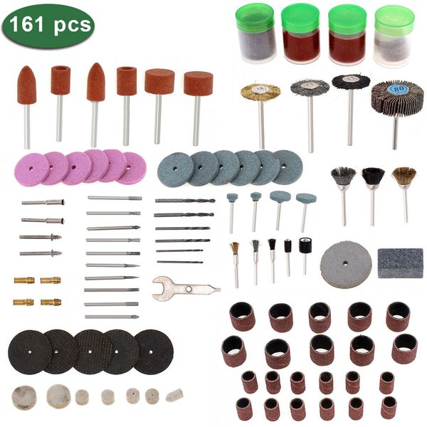 

161 pcs/set grind engrave mill screwdriver cut bits wheels brushes for dremel and electric drill @8