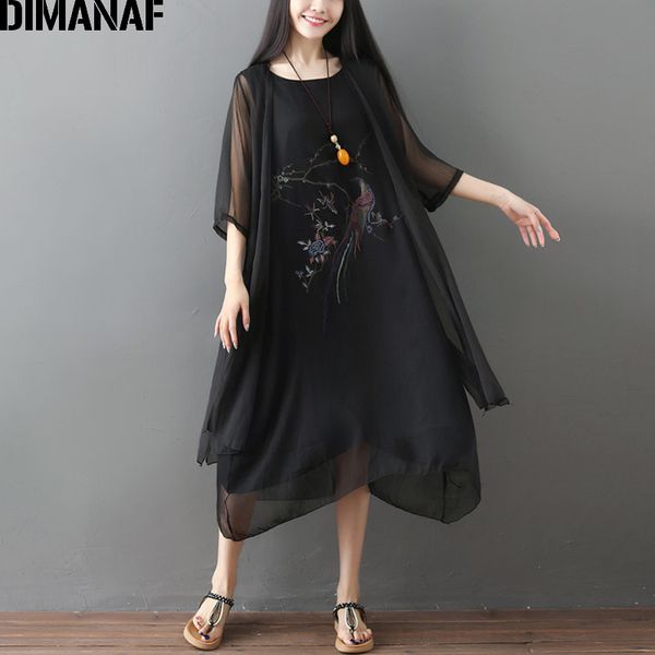 

two piece dress dimanaf summer plus size women sets suits vintage floral elegant lady sleeveless loose cardigan 2 pieces chinese style, White