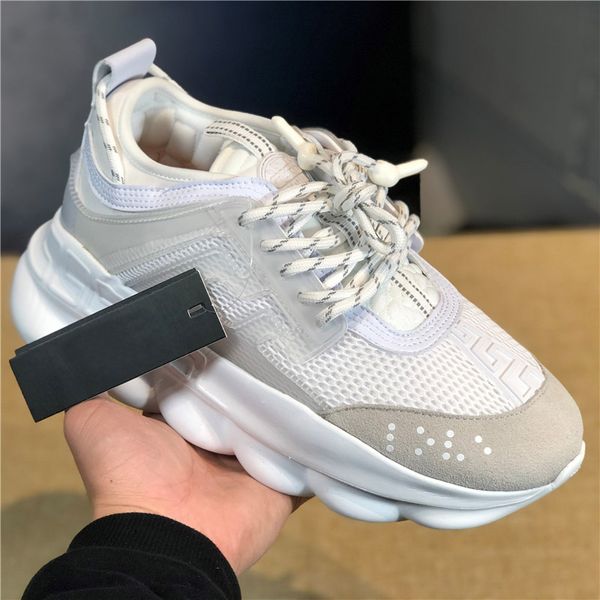 

Chain Reaction Дизайнер кроссовки Спорт Мода Повседневная обувь для мужчин и женщин тренер Lightweight Link-Embossed Sole 36-45