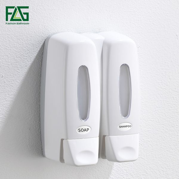 

flg double soap dispenser wall mounted soap shampoo dispenser shower helper bathroom accessories liquid dispensers p269-01w
