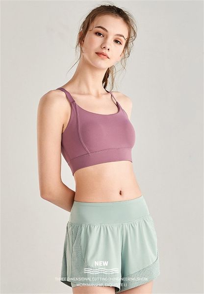 

lu solid color jogging breeches fake two piece yoga align y short womens elasticity exercise shorts pants clothing 55lya e19, White;red