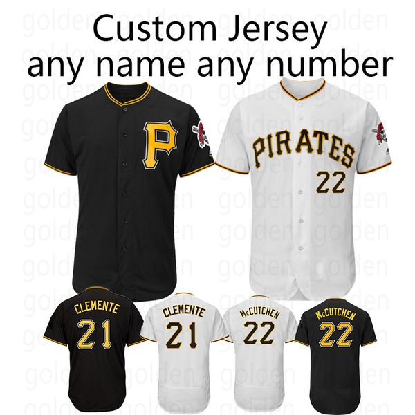 

Custom Game Jersey Pittsburgh Jersey Pirates 29 Francisco Cervelli 6 Starling Marte 8 Stargell Majestic 100% Stitched any number any name