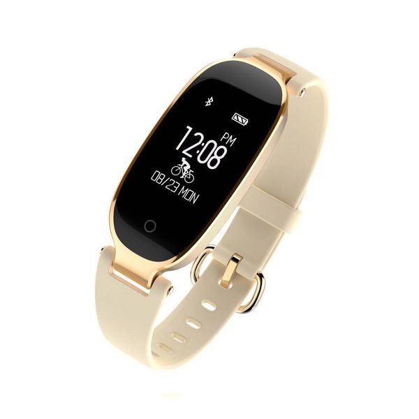 

womens bluetooth smart bracelet heart rate blood pressure monitoring raise hand bright fitness watch bracelets pedometer multi-mode sports