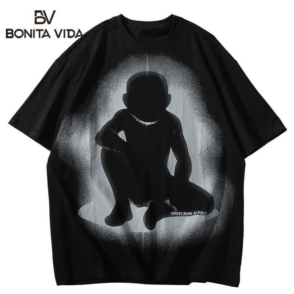 

bonita vida пђие аѬакеѬ hip hop tops ђболка мђжин 2020 лео лопок harajuku hipster поведн White;black